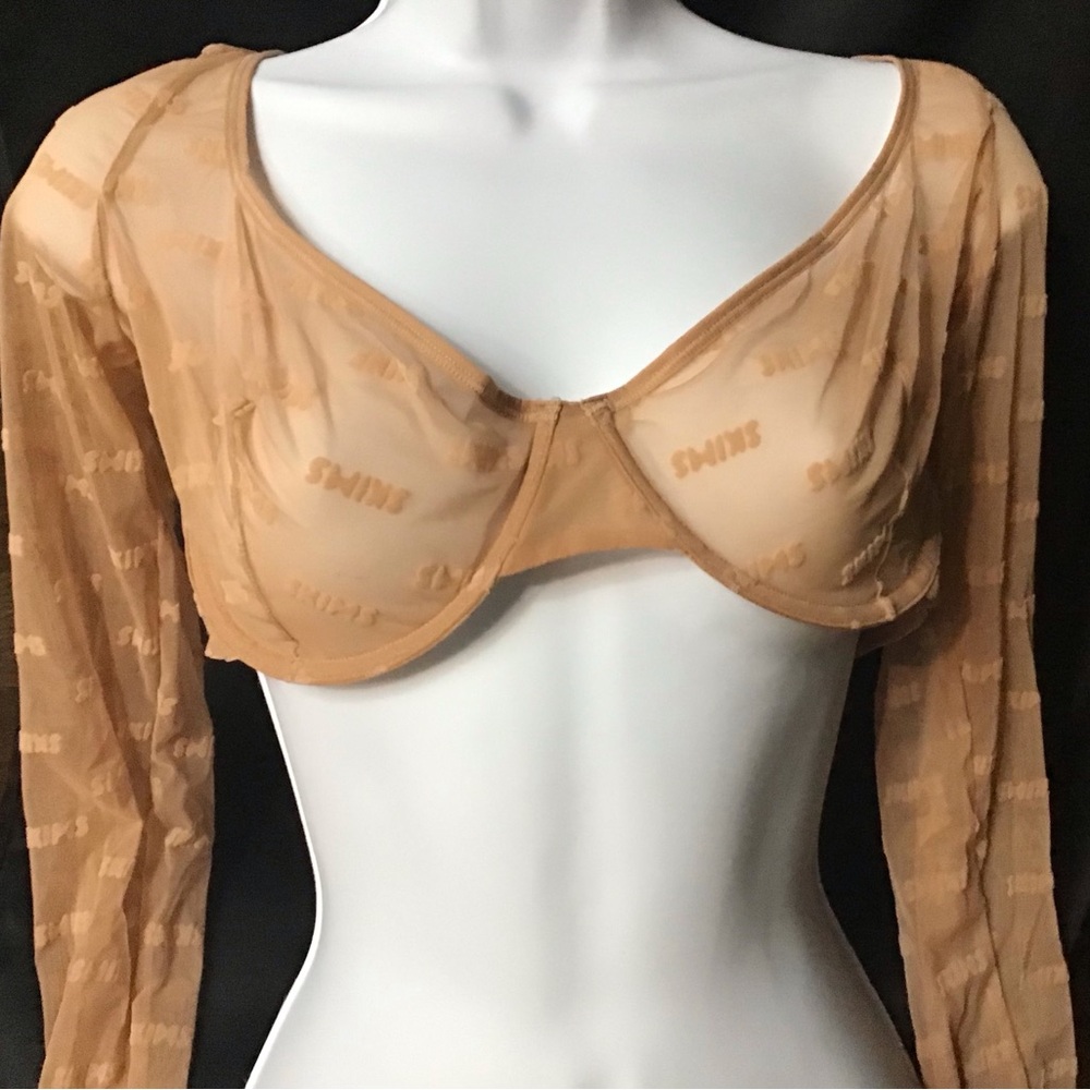 - Skims NWT Ochre Colored Sheer Cotton Underwire Top Size 3X